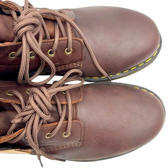 Dr. Martens 1460 Pascal Wintergrip Outlaw Leather Lace Up Boots Size 13